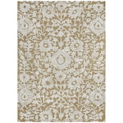 My Texas House Flora Natural Wool Floral Indoor Area Rug, 5 x 7