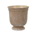 thumbnail image 1 of My Texas House Brown Ceramic Urn Planter Pot with Elegant Dot Pattern, 8 inch, 1 of 8