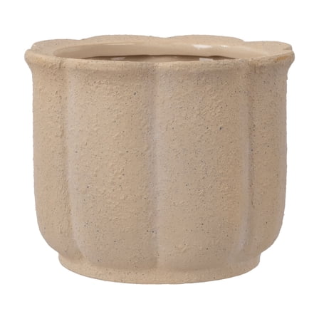 My Texas House 8" Ceramic Flower Planter Tan 8.2" Diameter x 6.5" Height