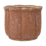 My Texas House Ceramic Flower Planter Pot, Terracotta, 8.2 in, Drainage Hole with Plug Included