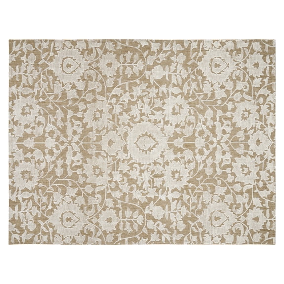 My Texas House Natural Wool Floral Indoor Area Rug, 8' x 10'