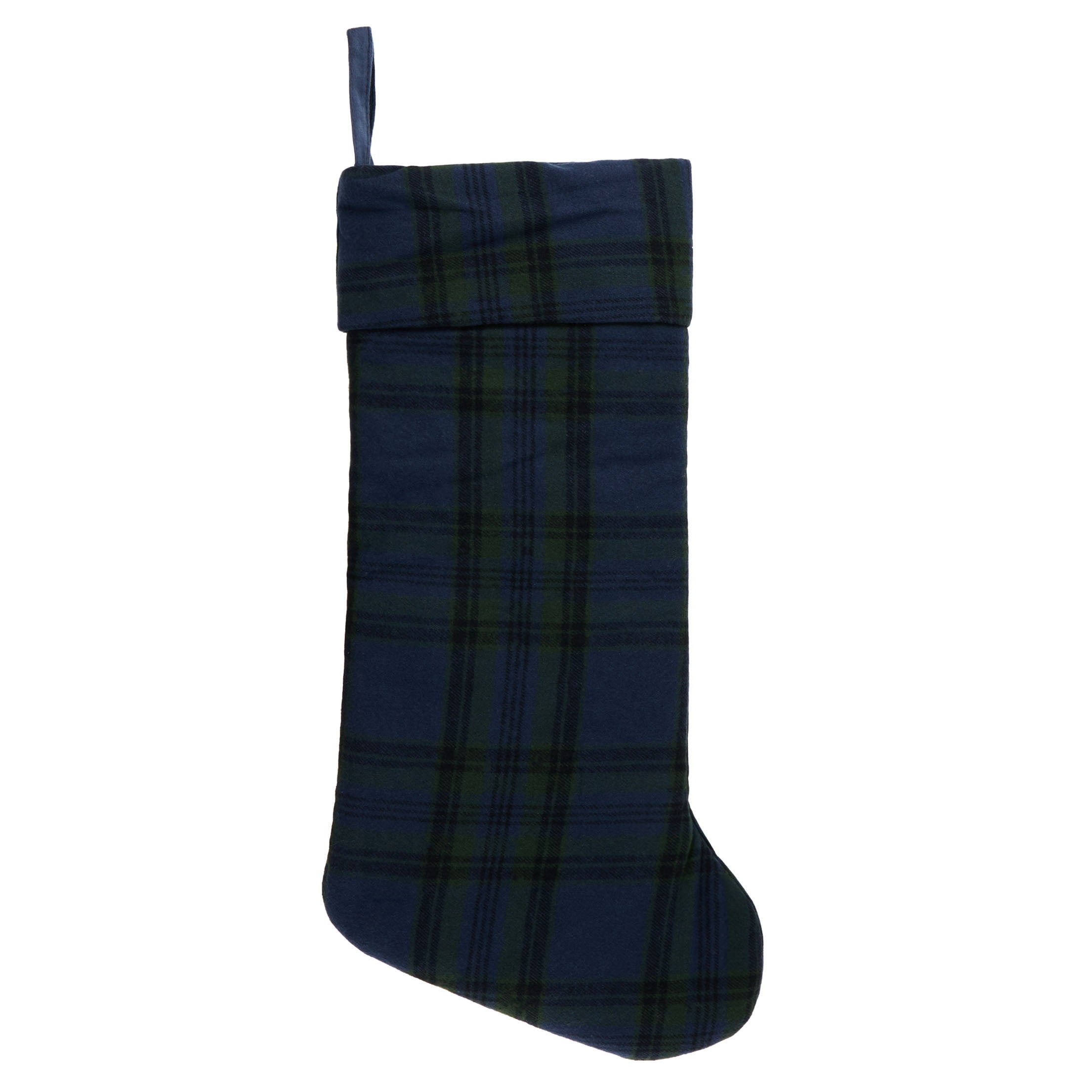 My Texas House Angie Plaid Christmas Stocking, Blue, 20"