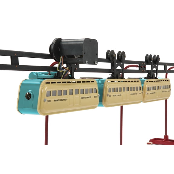 MTH BLUE & CREAM TINPLATE DETROIT MONORAIL SET W/ PROTO 3.0 O GAUGE MTH10-3052-1