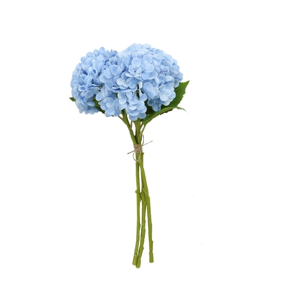 My Texas House Faux Hydrangea Bundle, Blue, 19"
