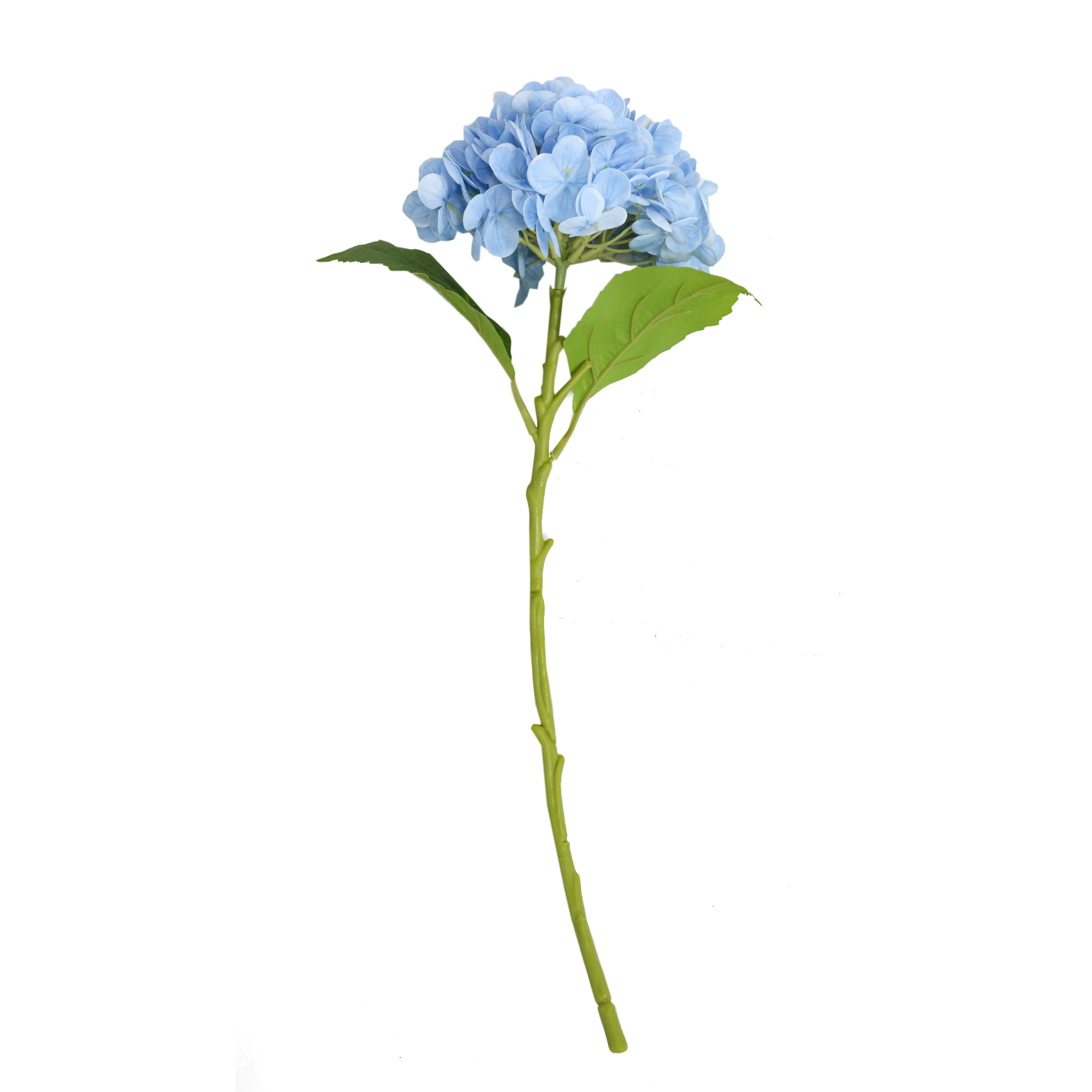 My Texas House Faux Hydrangea Stem, Blue, 17.75"