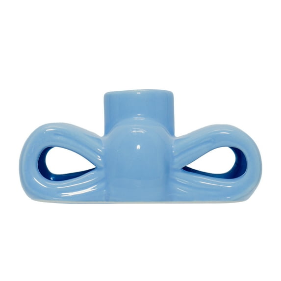 Bow Taper Candle Holder, Blue, 2.5", by My Texas House