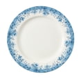 thumbnail image 1 of Floral Ceramic Plate, Blue and White, 10.5", by My Texas House, 1 of 5