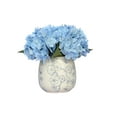 thumbnail image 1 of My Texas House Faux Hydrangeas in Blue and White Floral Vase, 9.5", 1 of 5