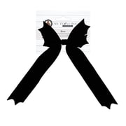 My Texas House Halloween Large Velvet Bat Bow, Black, 18"