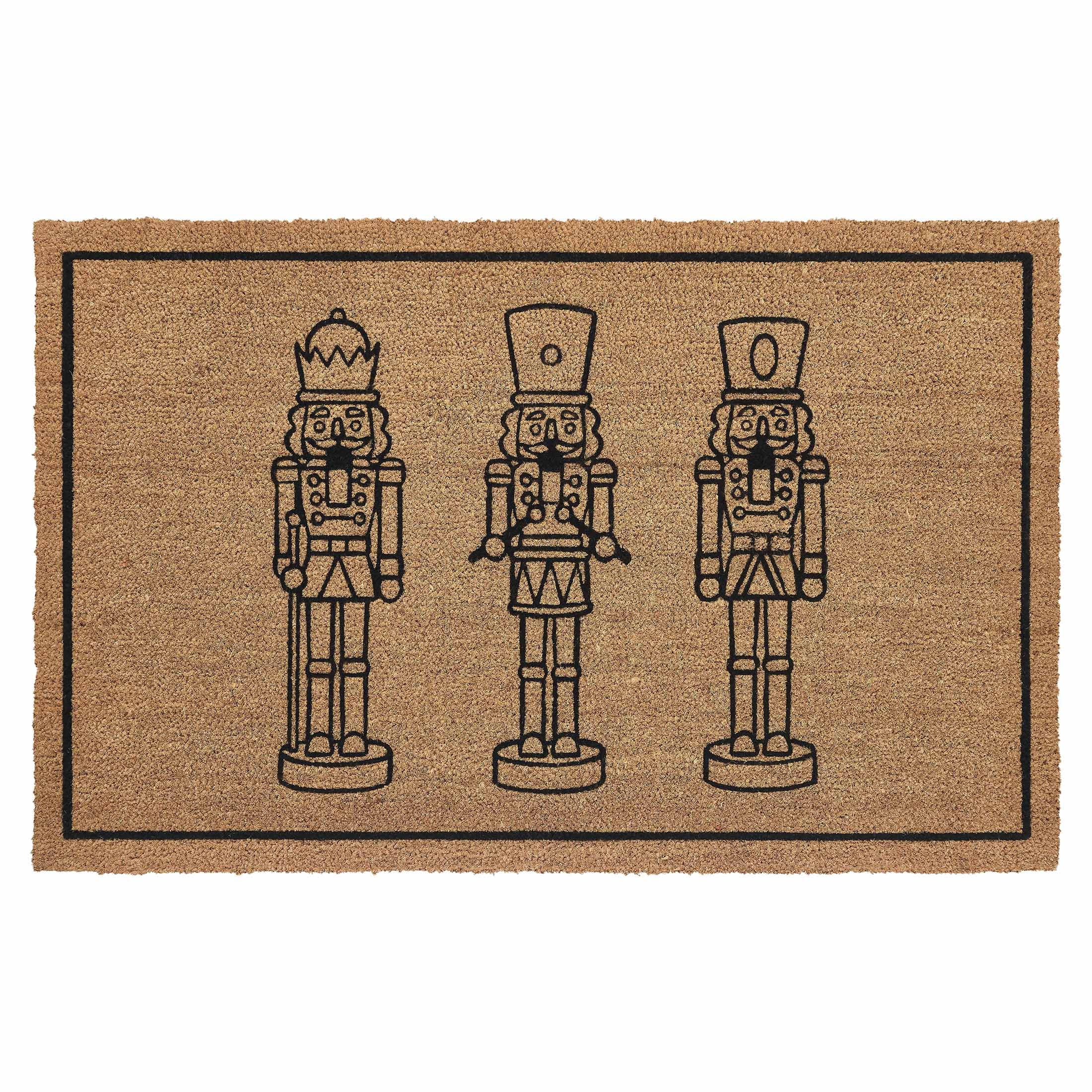 My Texas House Natural Nutcracker Outdoor Coir Doormat, 30" x 48"