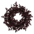 thumbnail image 1 of My Texas House Halloween Layered Foliage Wreath, Plum, 24", 1 of 5