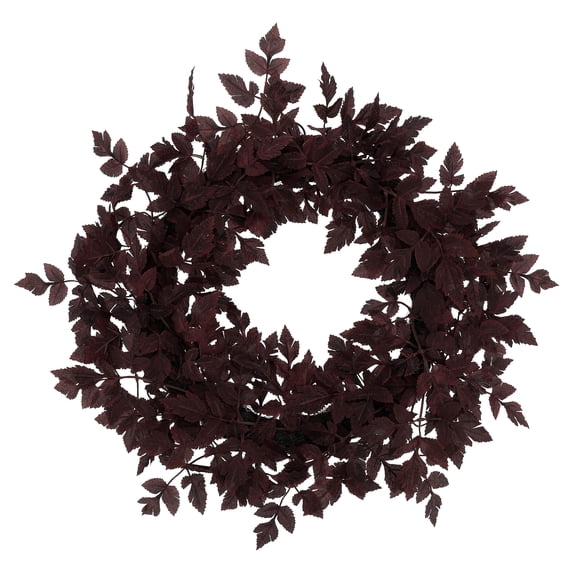 My Texas House Halloween Layered Foliage Wreath, Plum, 24"
