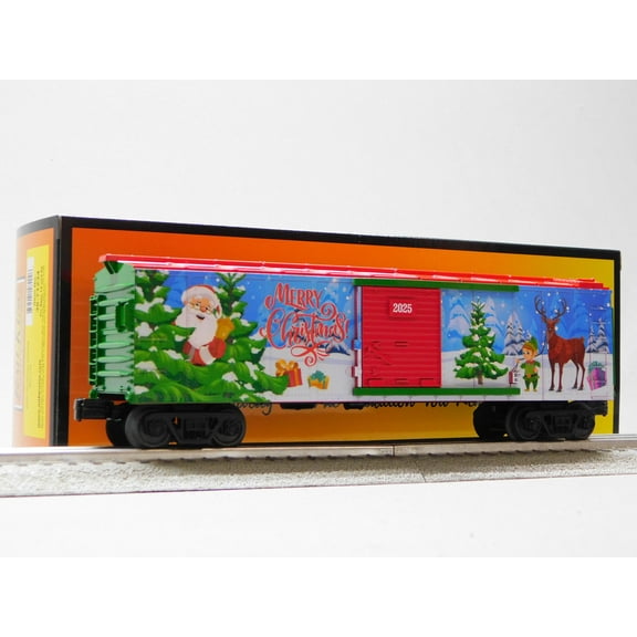 MTH RAILKING 2025 CHRISTMAS SANTA CLAUS BOXCAR #2025 O GAUGE TRAIN CAR 30-71234