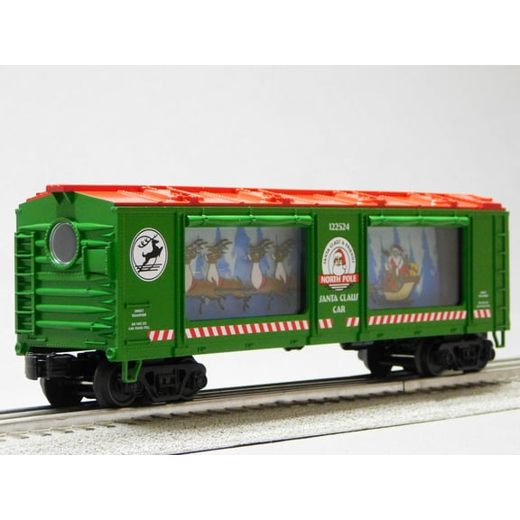 MTH RAILKING CHRISTMAS SANTA'S SLEIGH ACTION CAR O GAUGE 30-79692