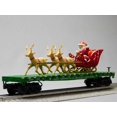 thumbnail image 1 of MTH RAILKING CHRISTMAS SANTA SLEIGH & REINDEER (GREEN) O GAUGE 30-76918, 1 of 10