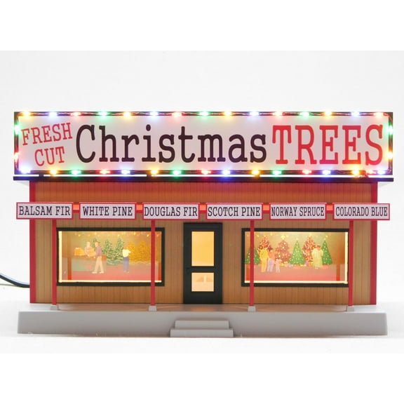 MTH RAILKING CHRISTMAS TREE ROAD SIDE STAND W/ LED CHRISTMAS LIGHTS 30-90690