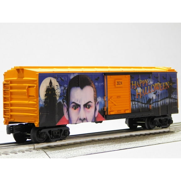 MTH RAILKING HALLOWEEN VAMPIRE BOXCAR W/ GLOWING LEDs O GAUGE 30-71191
