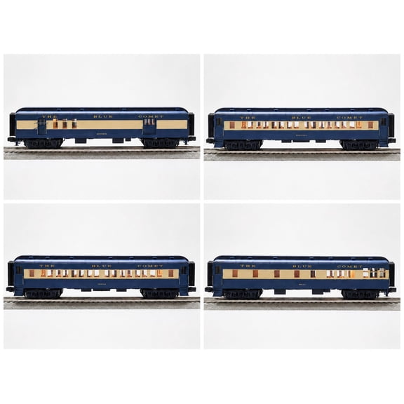 MTH RAILKING JERSEY CENTRAL 4-CAR MADISON PASSENGER SET O GAUGE 30-69363