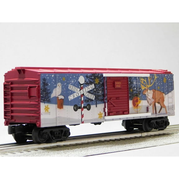MTH RAILKING NORTH POLE BOXCAR W/ BLINKING LEDs 30-71196