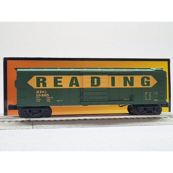 MTH RAILKING READING OPERATING BOX CAR W/ SIGNAL MAN #18465 O GAUGE 30-71239