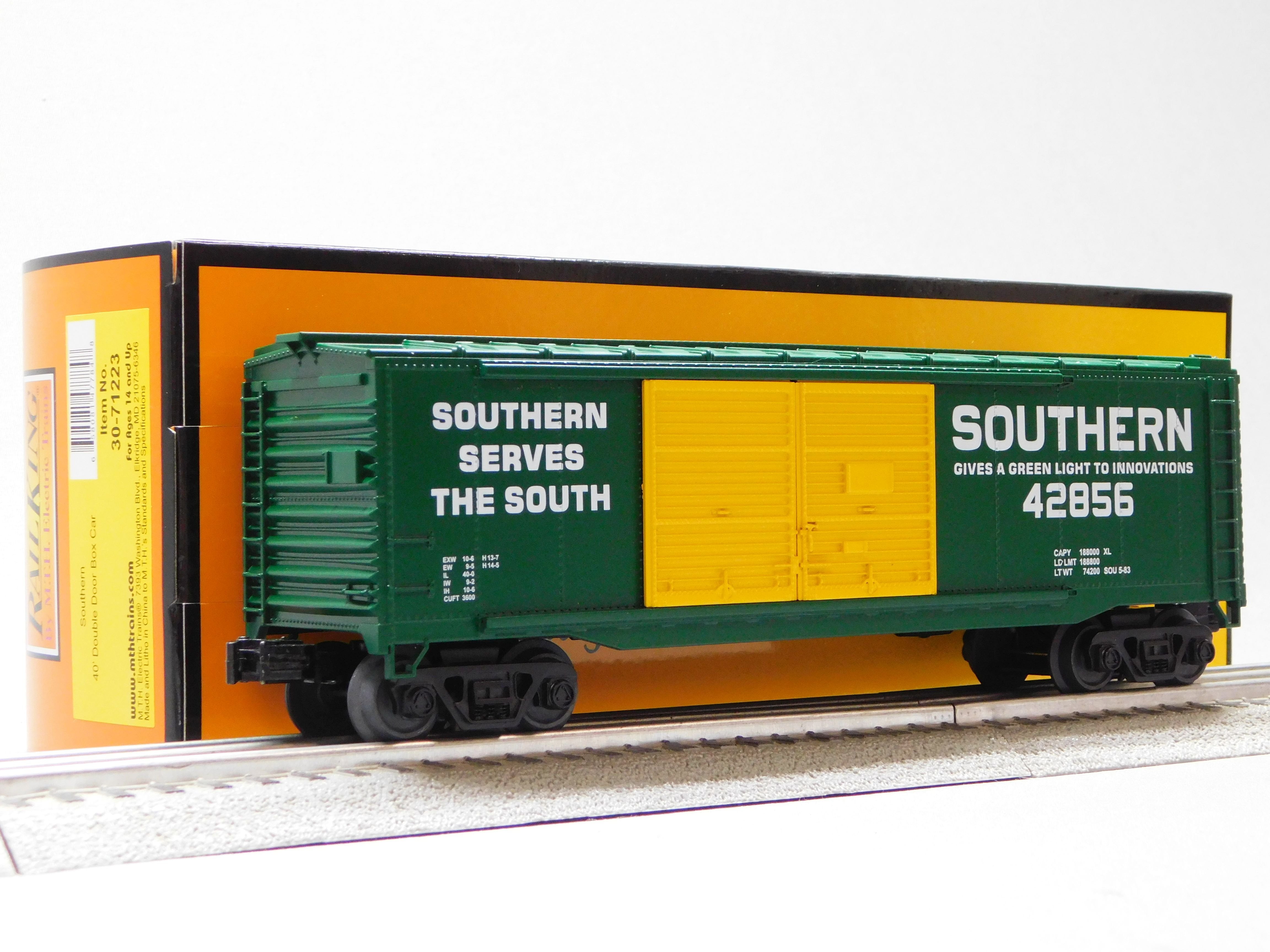 Mth Box MTH RAILKING SOUTHERN 40' DOUBLE DOOR BOX CAR 30-71223 - Walmart.com