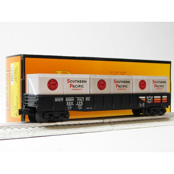 MTH RAILKING SOUTHERN PACIFIC SP GONDOLA CAR W/ CRATES O GAUGE 30-72253