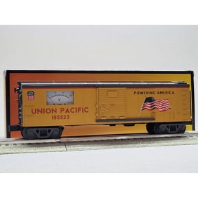 MTH RAILKING UNION PACIFIC BOX CAR #185523 W/ POWER METER O GAUGE 30-71269