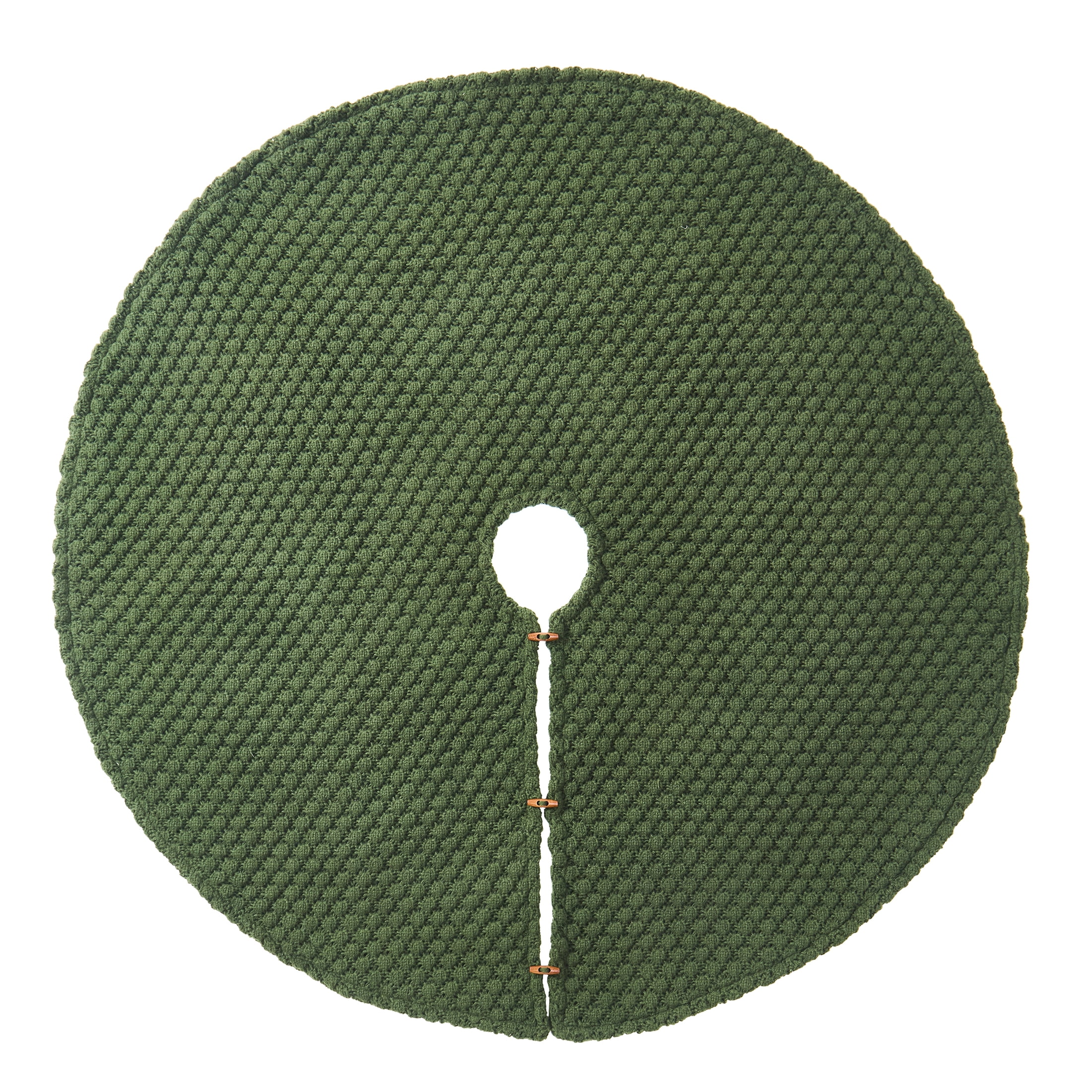My Texas House Ralph Green Textured Knit Christmas Tree Skirt, 60"