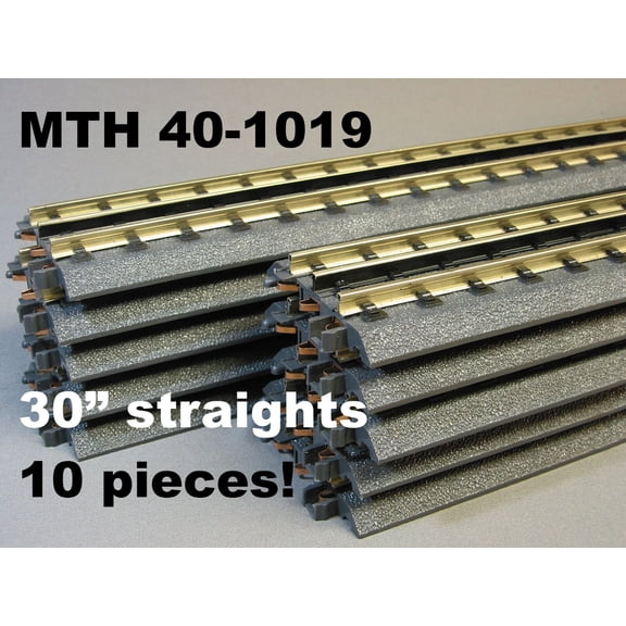 MTH REALTRAX 30" Straight Track 10 Pack O Gauge Bulk