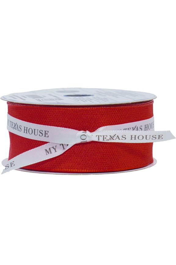 Woven Ribbon, Red, 18', by My Texas House