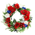 thumbnail image 1 of Poppy Wreath, Red/White/Blue, 22", by My Texas House, 1 of 5