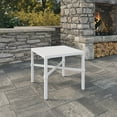 thumbnail image 1 of My Texas House Cambria Outdoor Steel End Table, White, 1 of 8