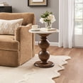 thumbnail image 1 of My Texas House Vivienne Marble Top End Table, 1 of 8