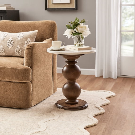 My Texas House Vivienne Marble Top End Table