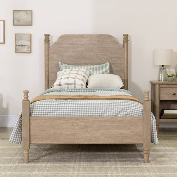 My Texas House Twin Bed, Brushed Oak Finish