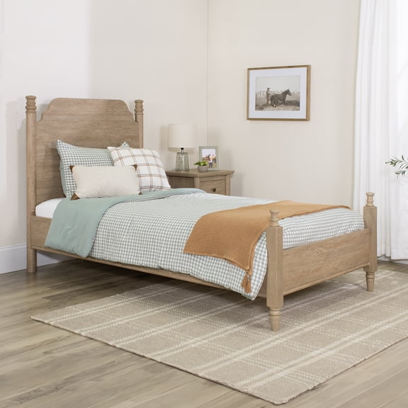 My Texas House Twin Bed, Brushed Oak Finish