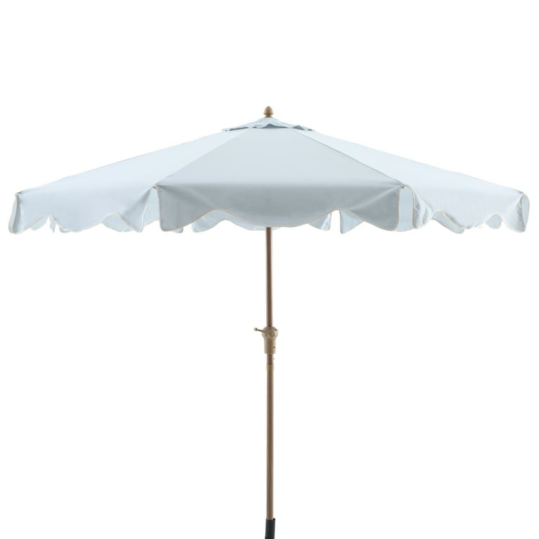 10' patio umbrella PURPLE LEAF 9x12ft Yard Umbrella in Wood Color, Cantilever Outdoor Sun Umbrella for Deck, Cream