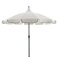 thumbnail image 1 of My Texas House 9ft Outdoor Round Market Patio Umbrella with Off-White Canopy and Black Trim, 1 of 12
