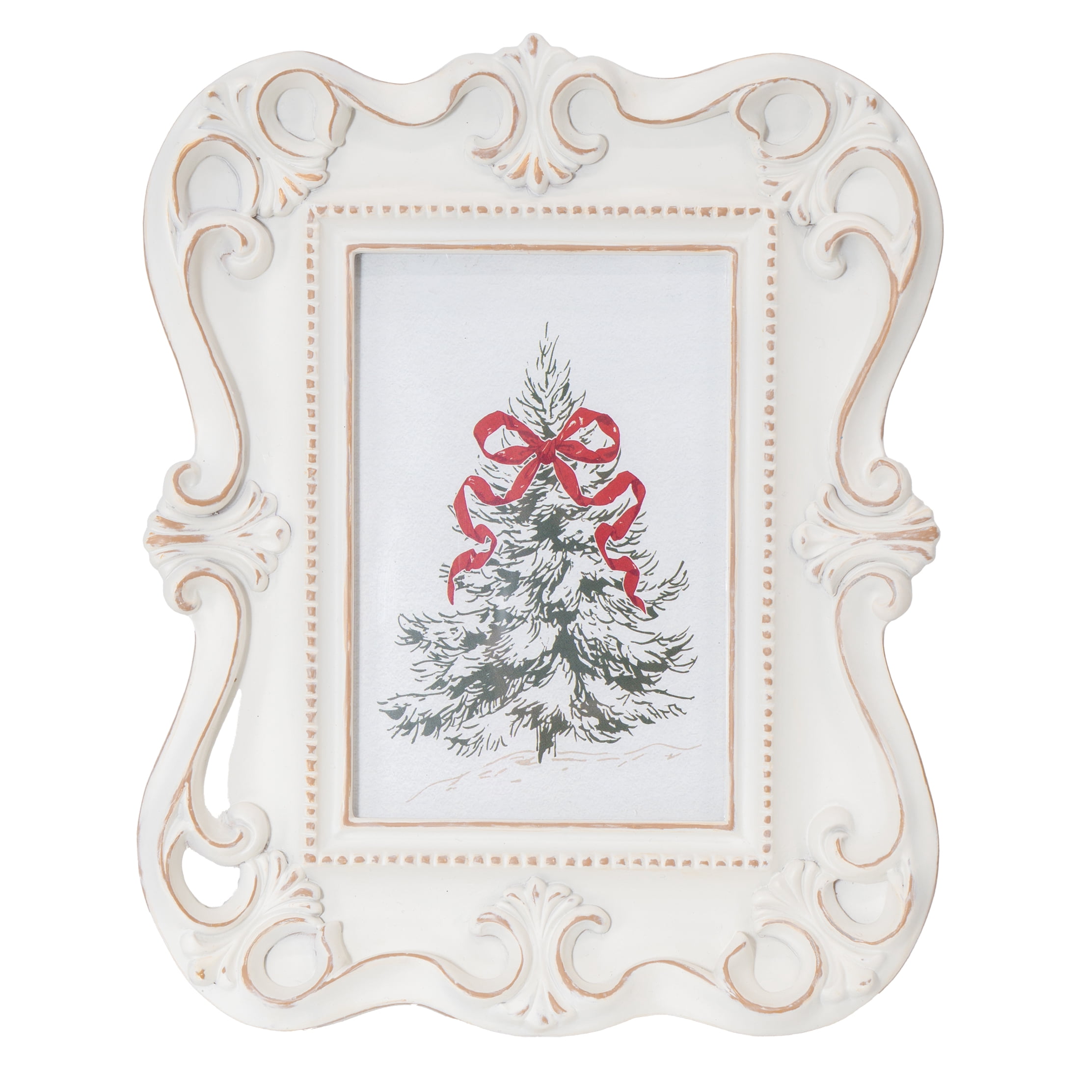 My Texas House Tree Print in Frame Christmas Decoration, Multicolor, 9.8"