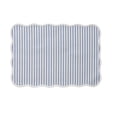 thumbnail image 1 of Striped Cotton Scallop Table Placemat, Blue and White, 20" x 14", by My Texas House, 1 of 5