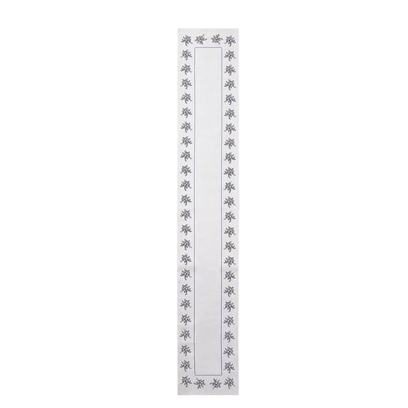 Floral Cotton Reversible Table Runner, Blue and White, 14" x 90", by My Texas House