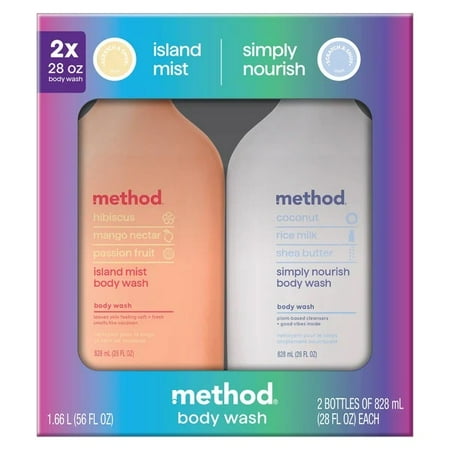 Method Body Wash, 28 Fluid Ounce (Pack of 2)