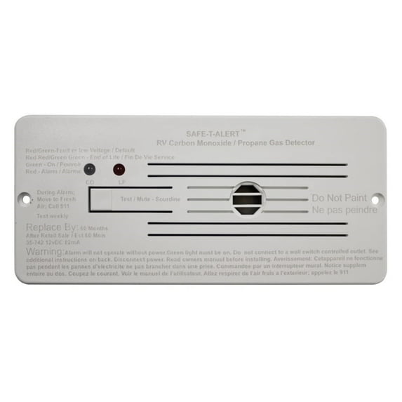 MTI Industries 35-742-WT Safe T Alert 35 Series Dual LP/CO Alarm - Flush Mount, White
