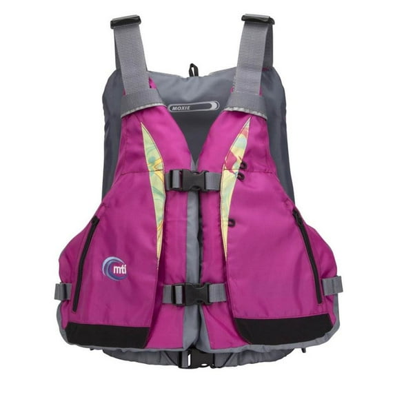 MTI Life Jackets Moxie Adult Medium/Large Life Jacket Water Safety Vest, Berry