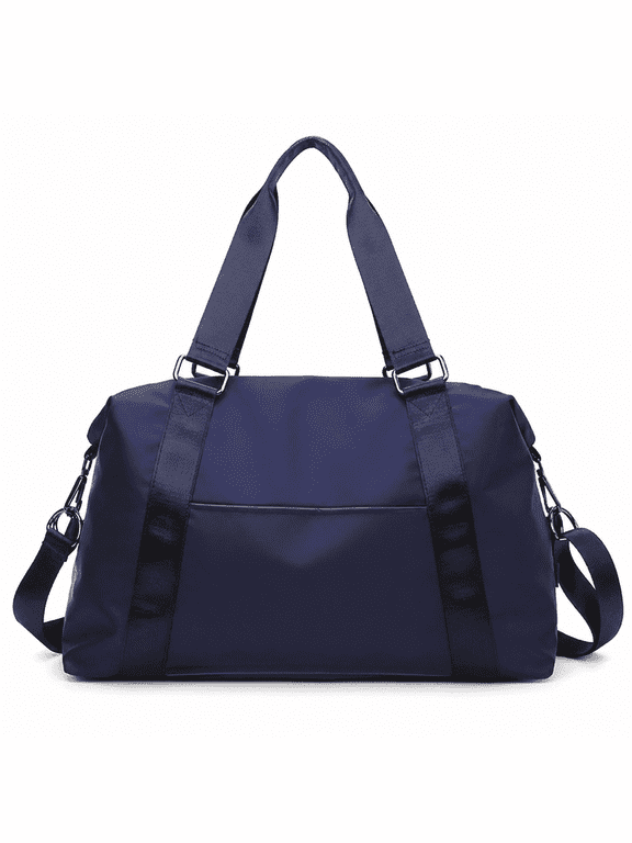 Duffle Bag 35L Waterproof Oxford with Wet and Dry Compartments and Shoe Pocket, Lightweight Sports Gym Bag for Yoga Fitness and Travel, Black.