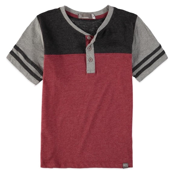 MTL Apparel Boys 8-20 Short-Sleeve Football Henley T-Shirt(Red 18/20)