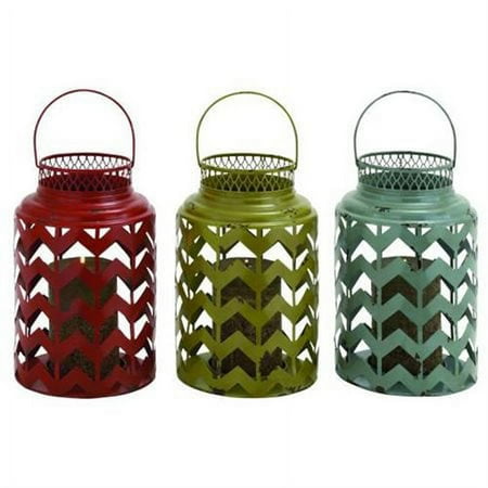 MTL CNDL LANTERN 3 ASST 8W, 16H