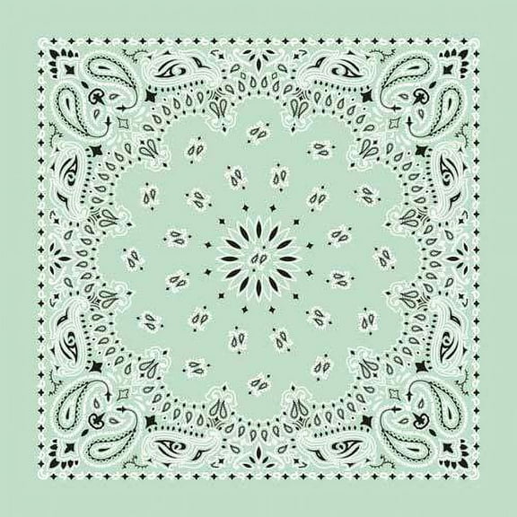MTL Cotton Paisley Bandana USA Made, Mint