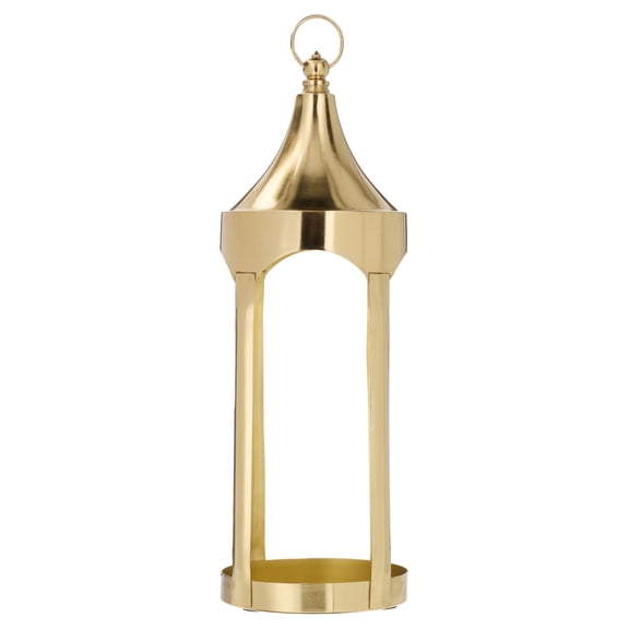 Metal Lantern Christmas Decoration, Gold, 14.8", by Holiday Time