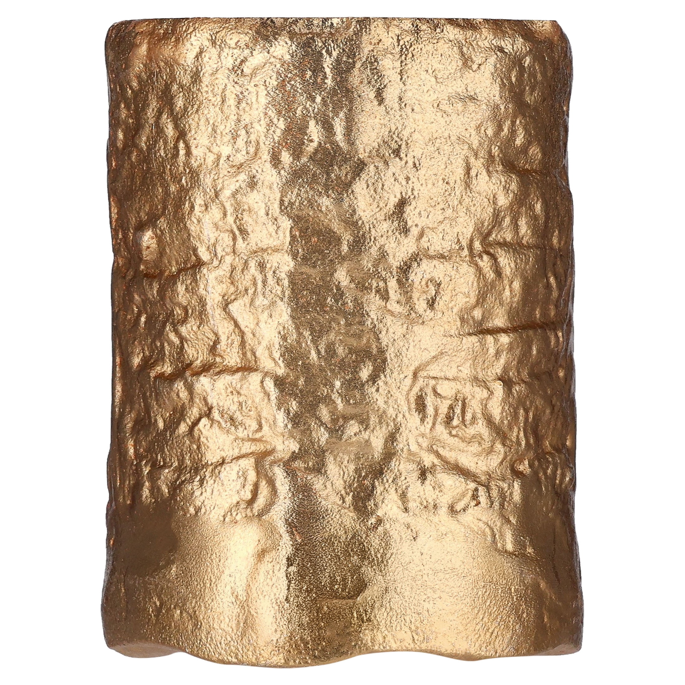 Small Metal Christmas Pillar Candle Holder, Rustic Gold, 4", by Holiday Time